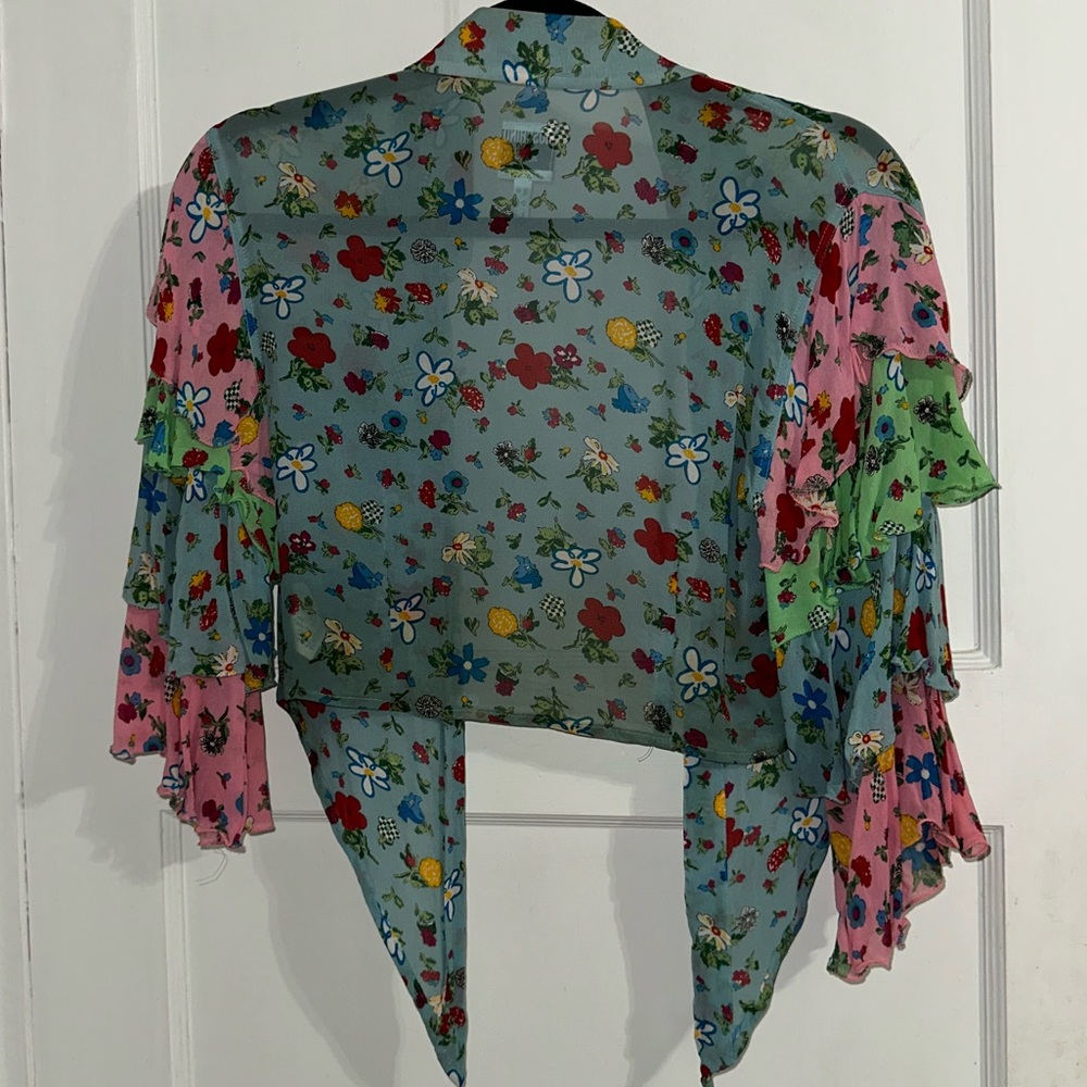 Moschino Floral Ruffle Top - Multicolor - Picture 7 of 15